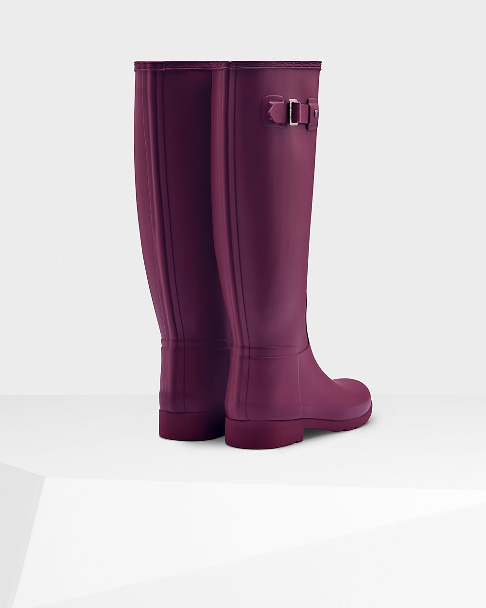 Botas de Lluvia Altas Hunter Mujer - Refined Slim Fit - Morados - WZMNPBA-91